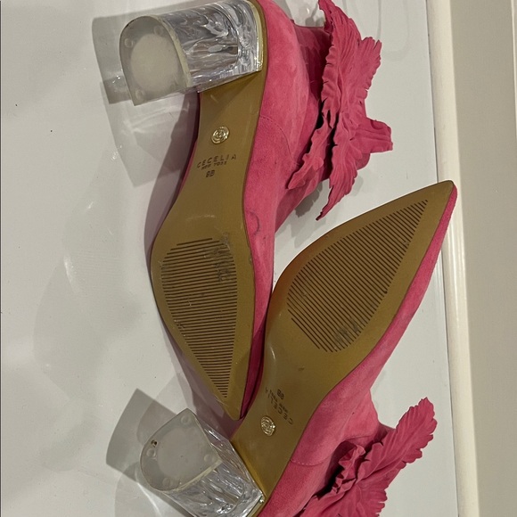 CECELIA NEW YORK Pink Floral Heeled Boots - Picture 4 of 4